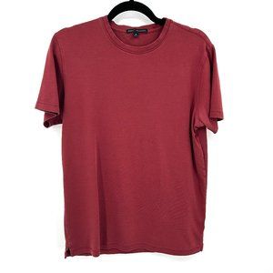ROBERT BARAKETT Men's Burgundy 100% Pima Cotton Crew Neck T-Shirt Size Medium